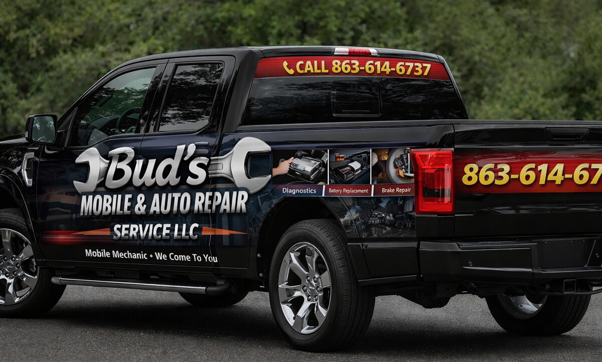 Buds Mobile and Auto Repair truck
